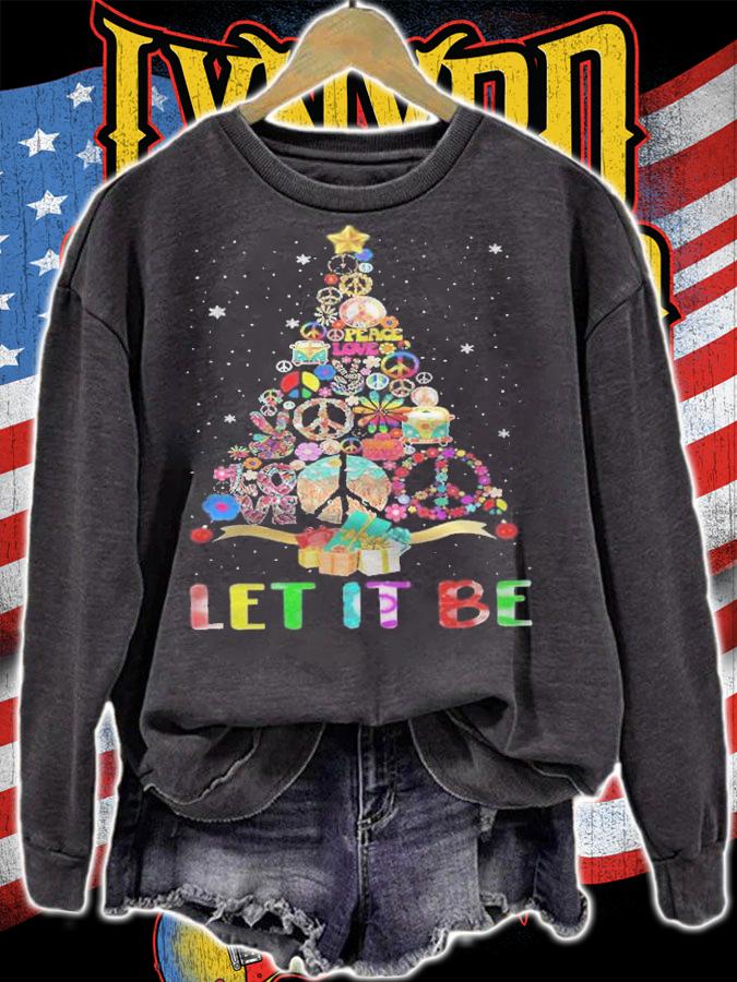 Christmas tree let it be T-shirt sweatshirt