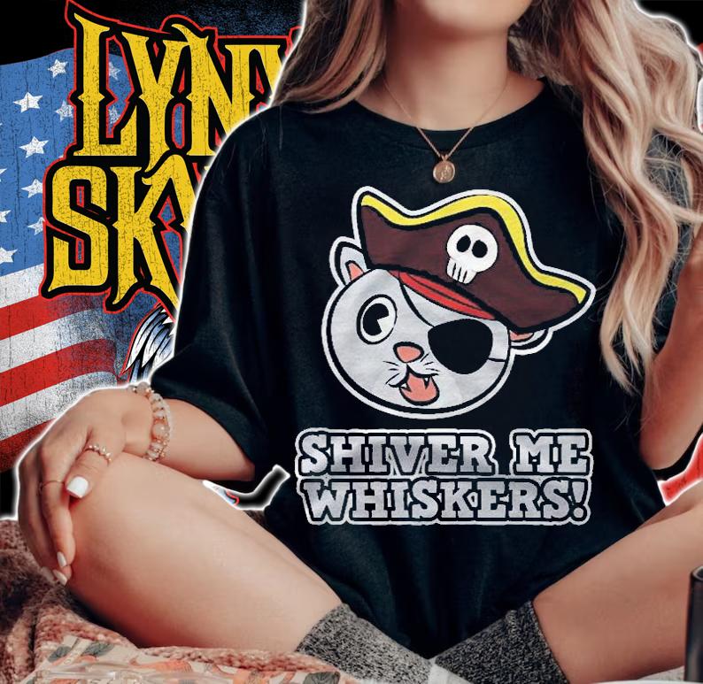 Funny Cat Pirate Captain Hat Shiver Me Whiskers Women Men Shirt woman shirt