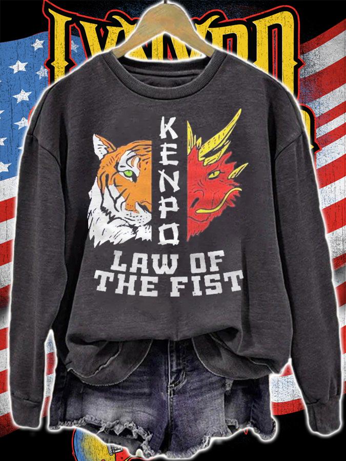 Kenpo Law Of Fist Tiger Dragon Kempo Karate Men Women Gift Pullover shirt sweatshirt