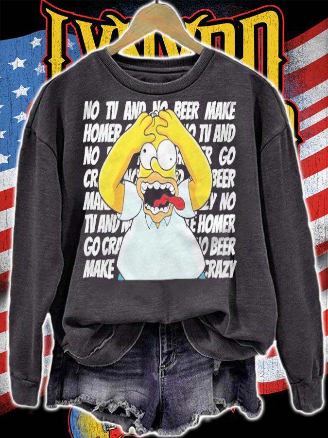 Simpsons Homer No TV And No Beer Shirt sweatshirt