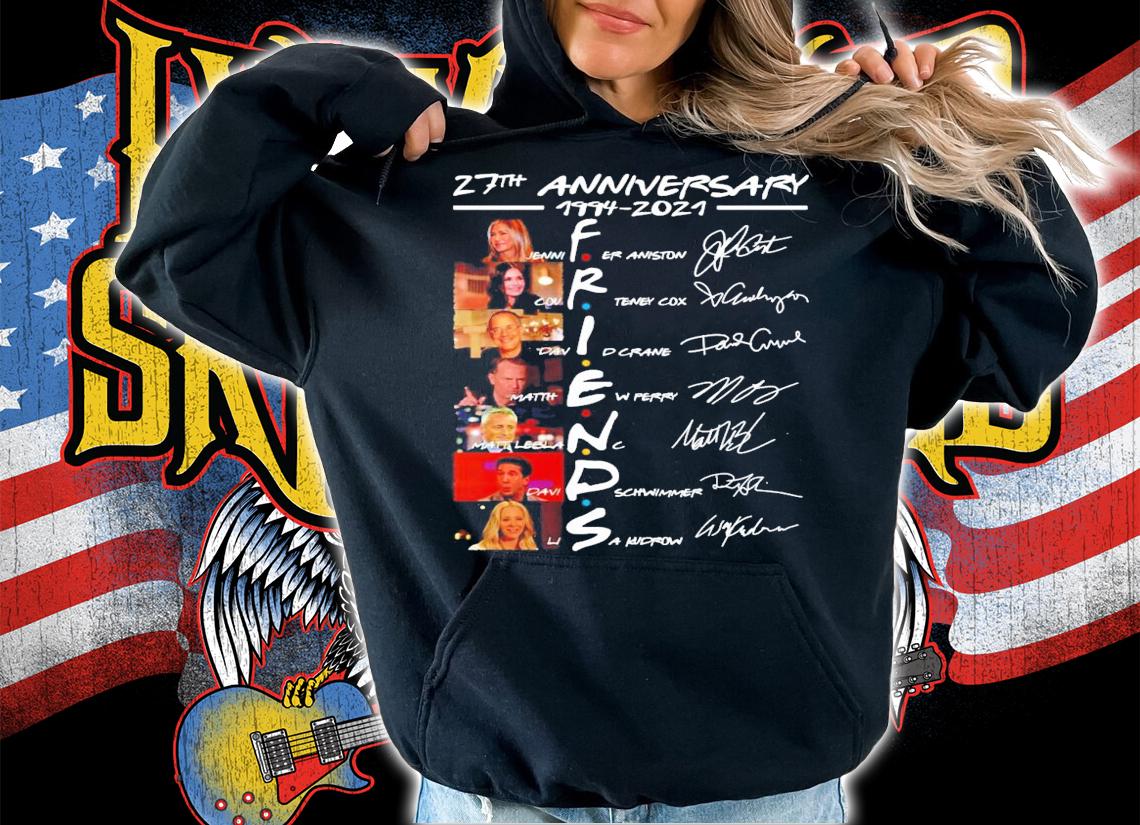 27th anniversary 1994-2021 FRIENDS TV signature t-shirt