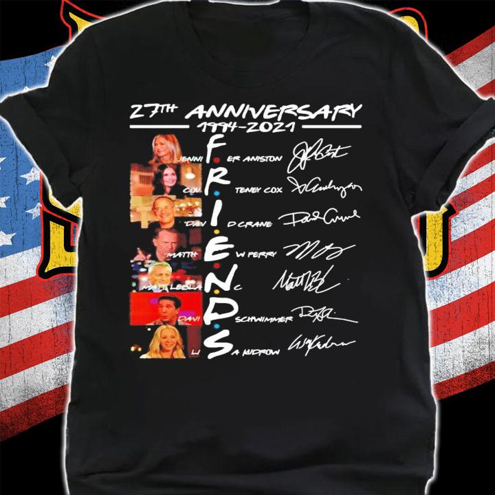27th anniversary 1994-2021 FRIENDS TV signature t-shirt