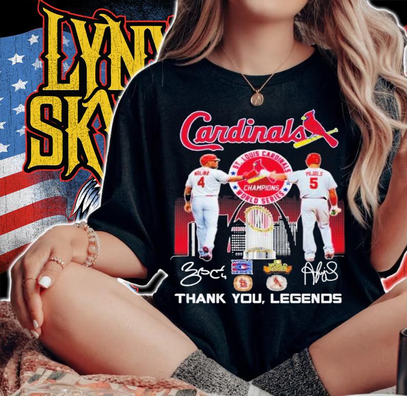 Cardinals Yadier Molina Vs Albert Pujols Signatures Thank You Legends Shirt woman shirt
