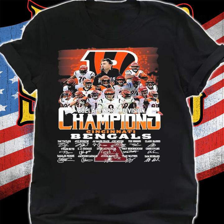 Cincinnati Bengals Champions 2021 Afc North Division Signature T-Shirt shirt