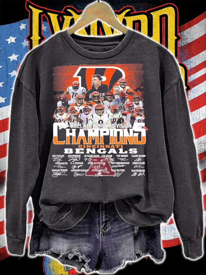 Cincinnati Bengals Champions 2021 Afc North Division Signature T-Shirt sweatshirt