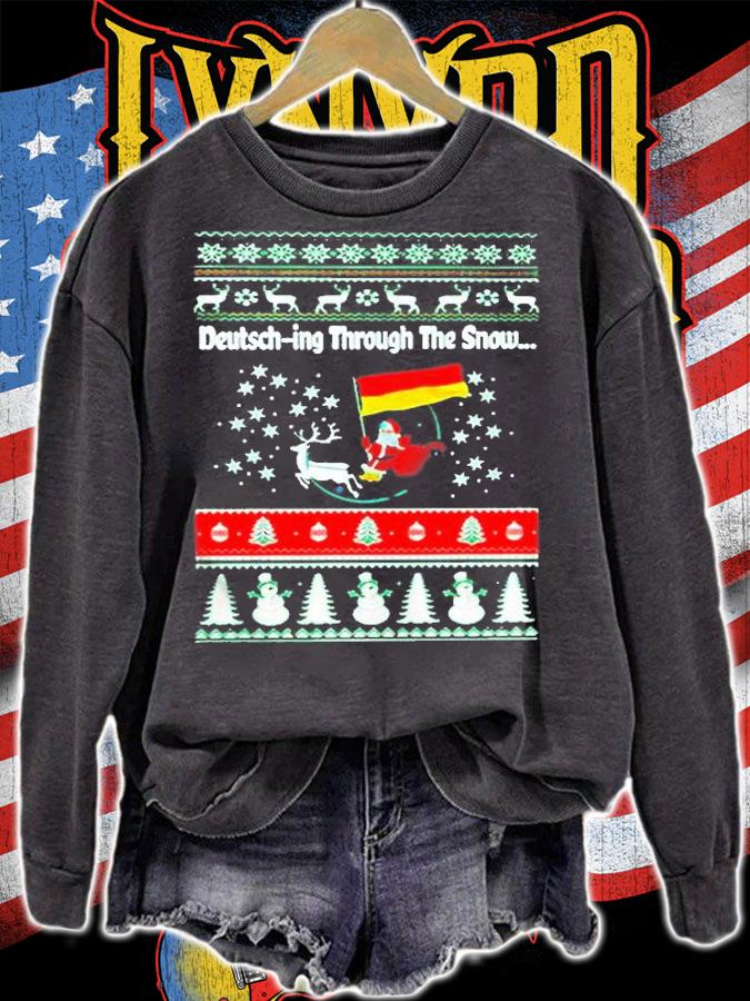 Deutsch-ing Through The Snow Christmas Sweater Shirt
