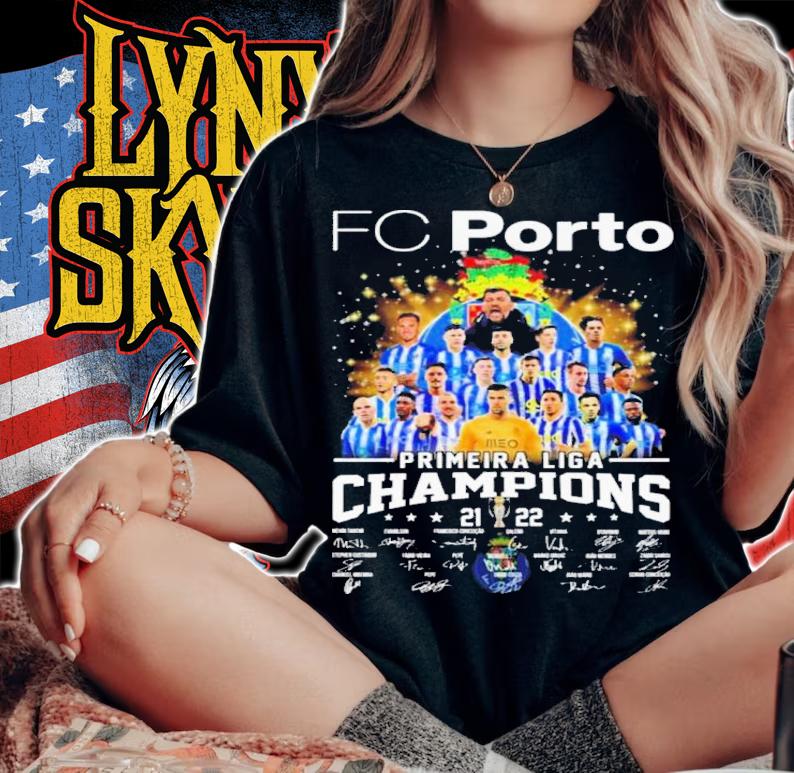 FC Porto Primeira Liga Champions 2021-2022 Signatures Shirt woman shirt
