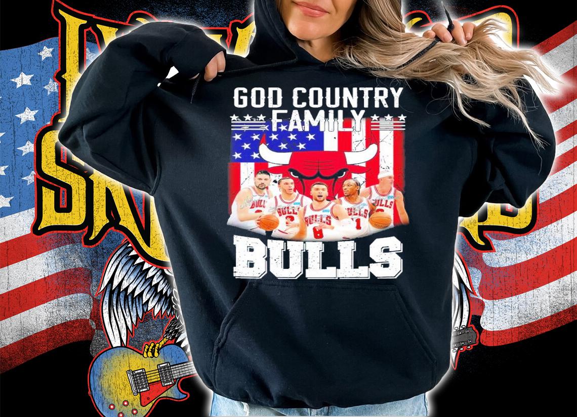 God Country Family Bulls basketball signatures shirt hoodie