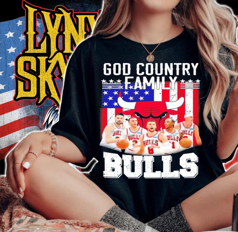 God Country Family Bulls basketball signatures shirt woman shirt