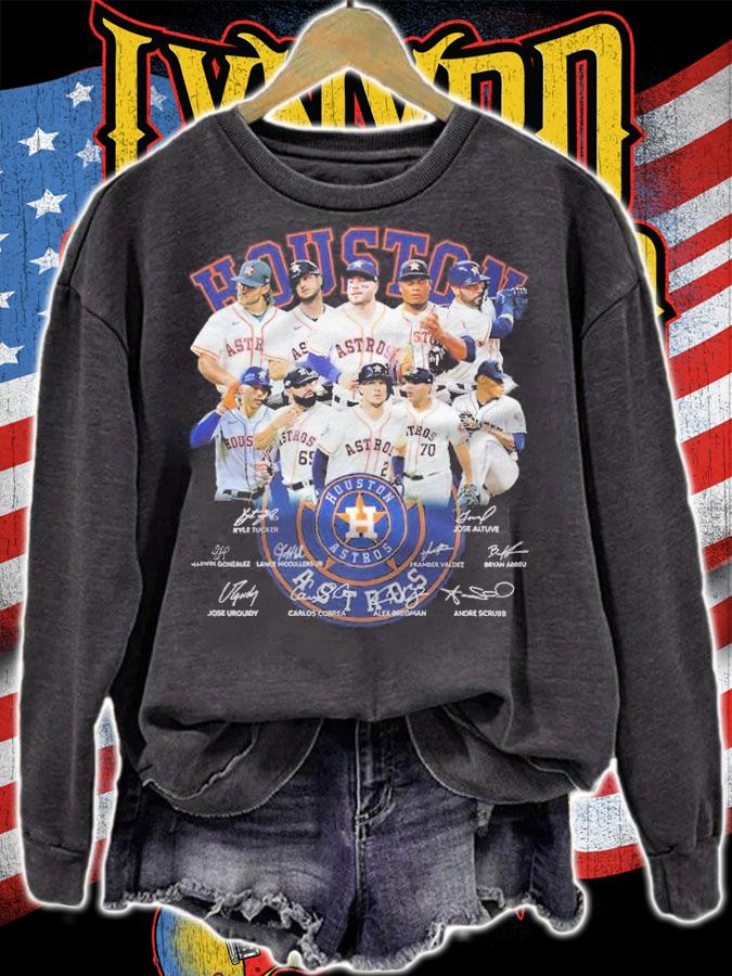 Houston Astros Baseball Team Signatures Shirt sweatshirt