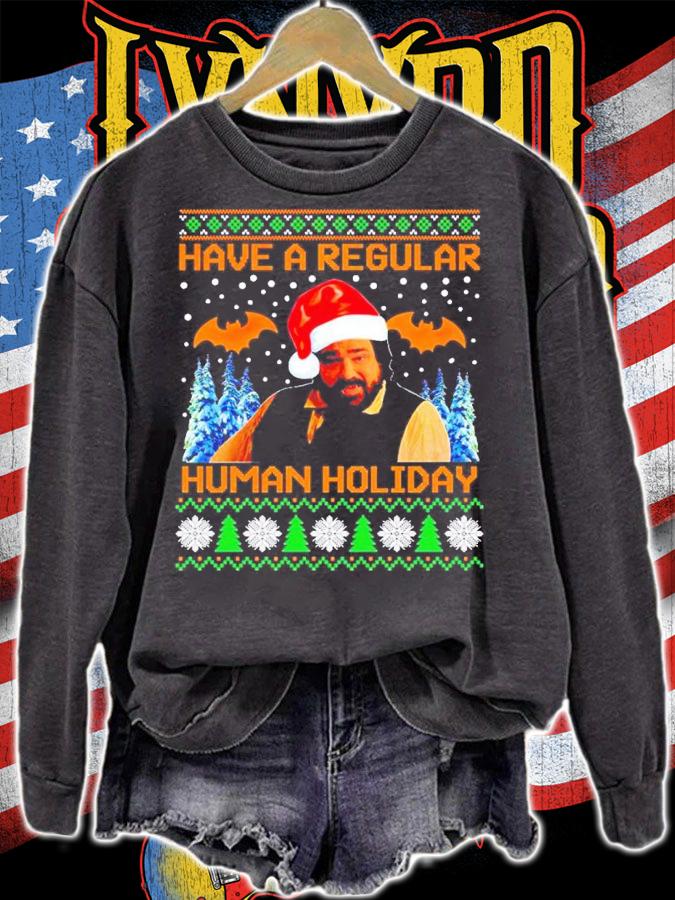 Jackie Daytona have a regular human holiday Christmas shirt