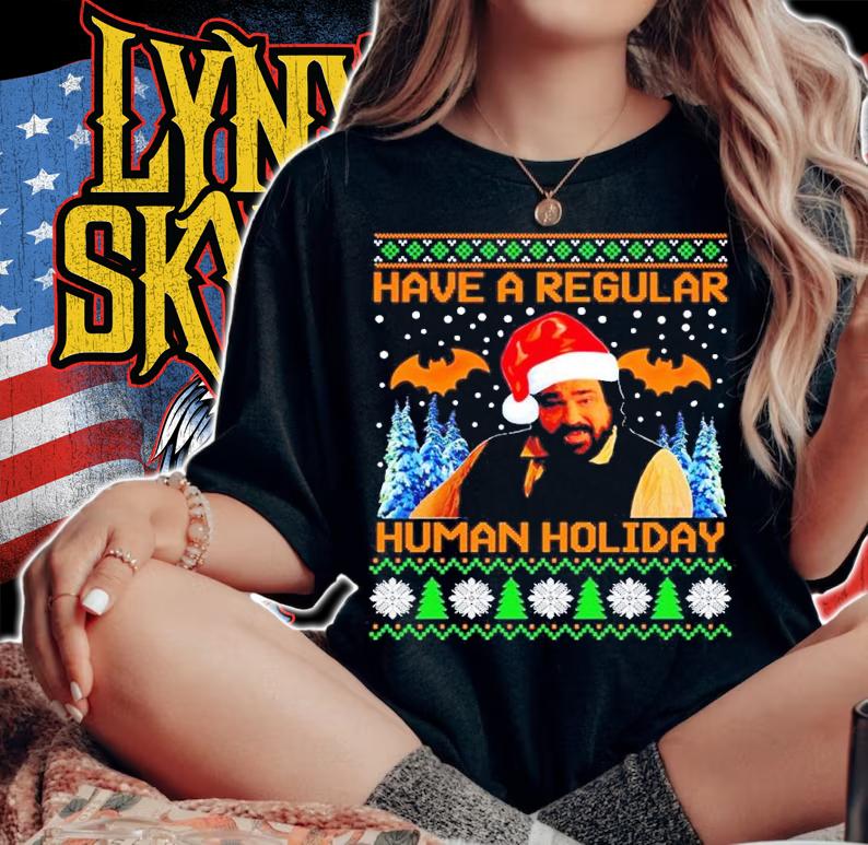 Jackie Daytona have a regular human holiday Christmas shirt