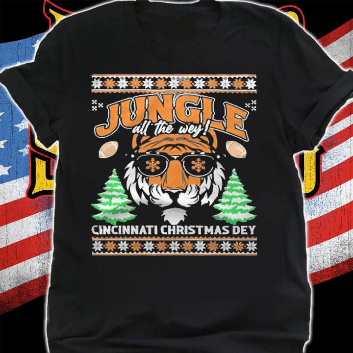 Jungle All The Way Ugly Cincinnati Christmas Dey shirt