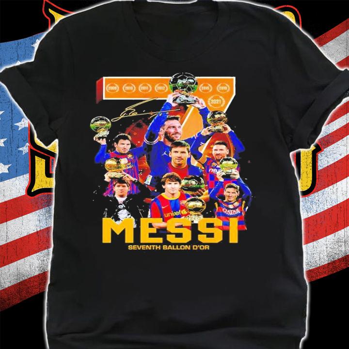 Messi Seventh ballon D'or signature shirt shirt