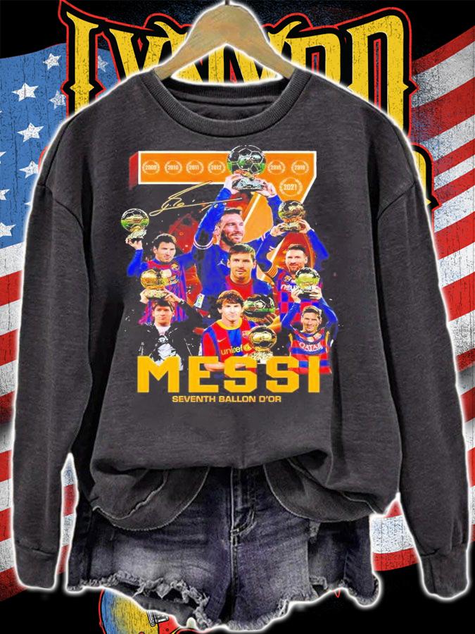 Messi Seventh ballon D'or signature shirt sweatshirt