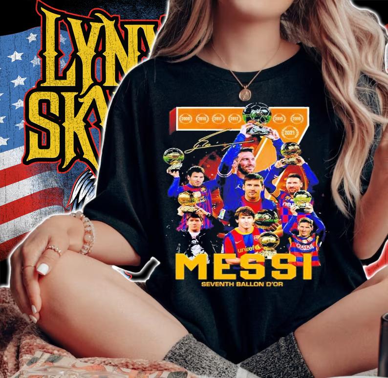 Messi Seventh ballon D'or signature shirt woman shirt