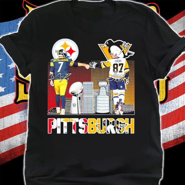 Pittsburgh Steelers Ben Roethlisberger Vs Sidney Crosby Signatures Shirt shirt