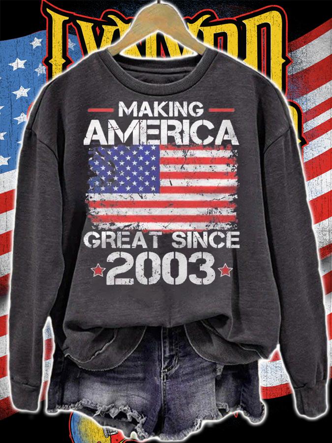 Retro 18Th Bday Making America Great Since 2003 Boy Girl Shirt