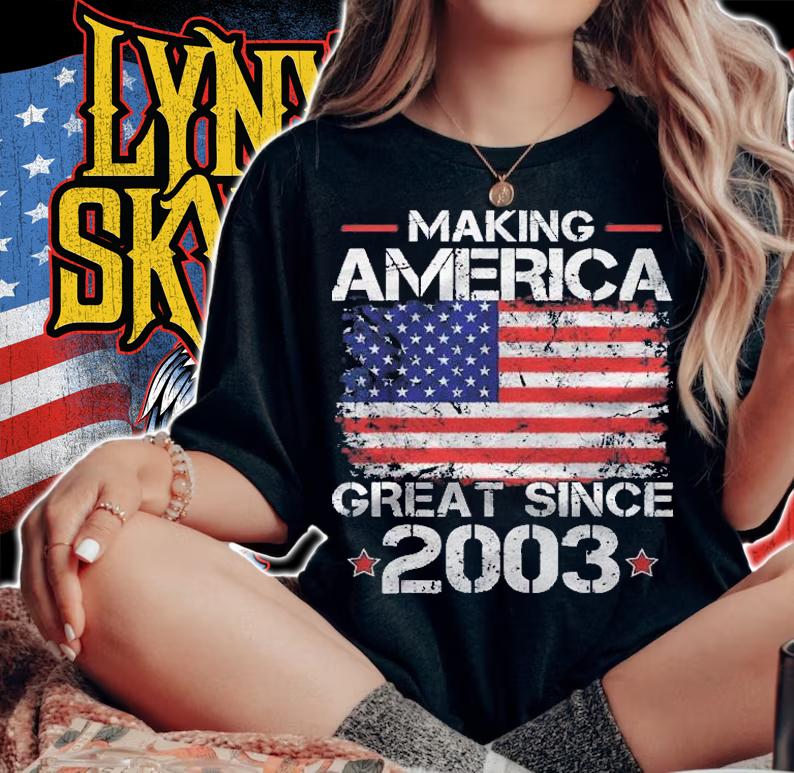 Retro 18Th Bday Making America Great Since 2003 Boy Girl Shirt