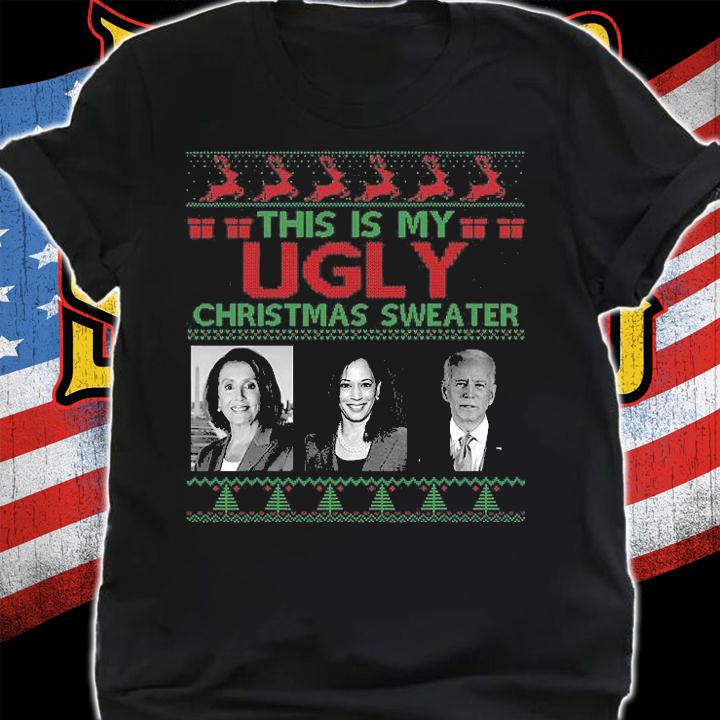 This Is My Ugly Christmas Sweater Anti Biden Xmas Pajamas T-Shirt shirt