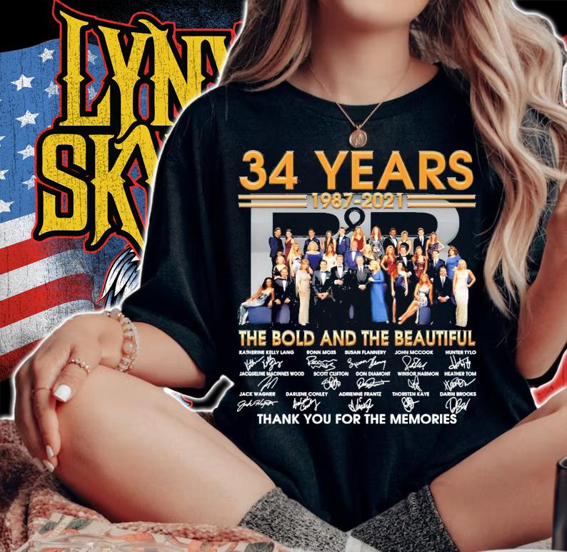 34 years 1987-2021 The Bold and the beautiful signatures shirt