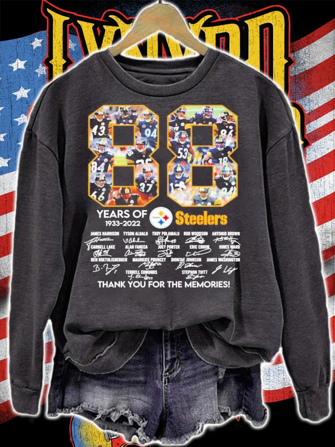 88 years of 1933-2022 Pittsburgh Steelers signatures shirt