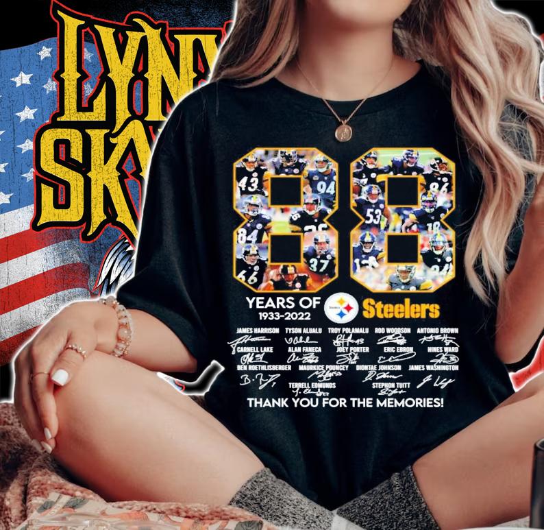 88 years of 1933-2022 Pittsburgh Steelers signatures shirt