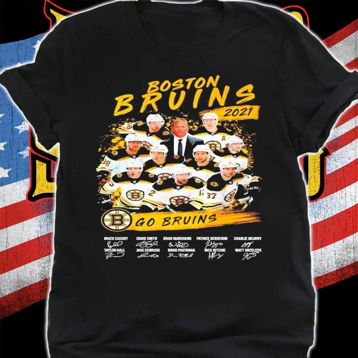 Boston Bruins 2021 Go Bruins signatures shirt shirt