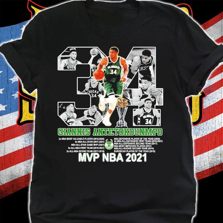 Giannis Antetokounmpo MVP NBA 2021 shirt