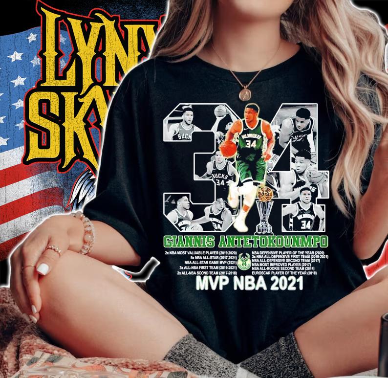 Giannis Antetokounmpo MVP NBA 2021 shirt