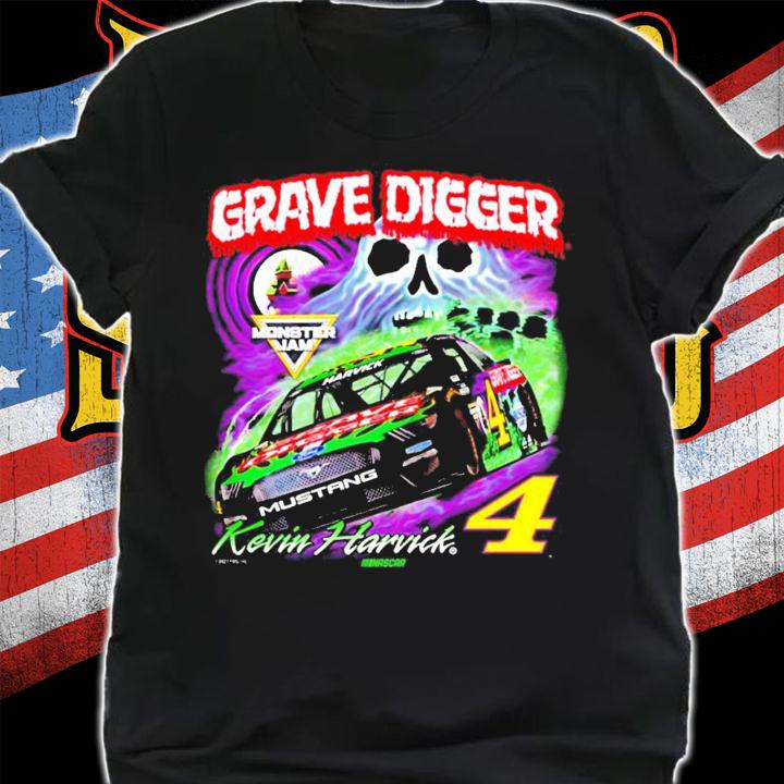 Kevin Harvick Stewart-Haas Racing Team Collection Grave Digger Graphic 2-Spot shirt