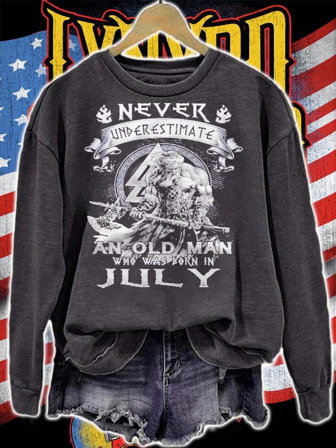 Mens Never Underestimate An Old Man Who Was Born In July Shirt