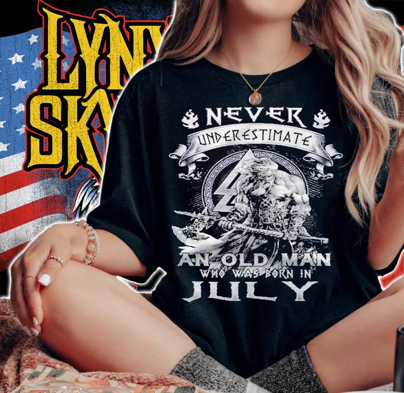 Mens Never Underestimate An Old Man Who Was Born In July Shirt