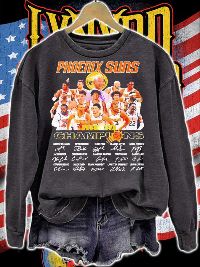 Phoenix Suns 2021 NBA Champions all signature T-shirts, hoodie and sweatshirt sweatshirt
