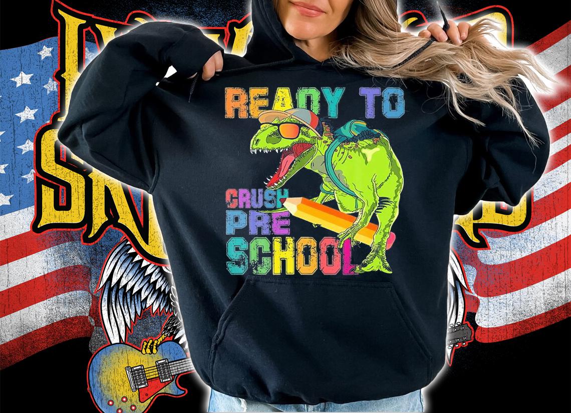 Ready To Crush Preschool Dinosaur T Rex Back To School T-Shirt