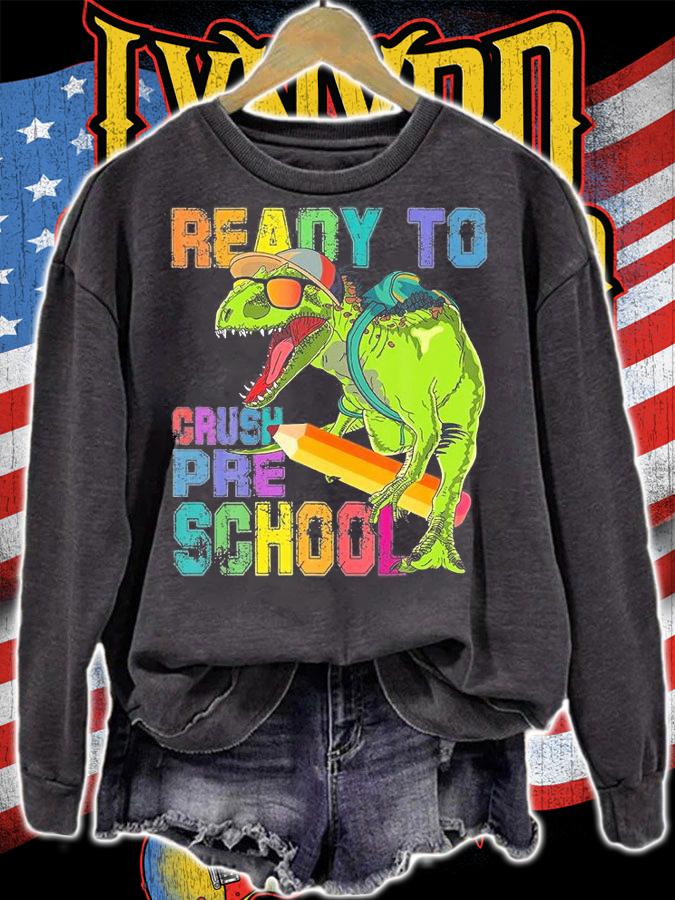 Ready To Crush Preschool Dinosaur T Rex Back To School T-Shirt