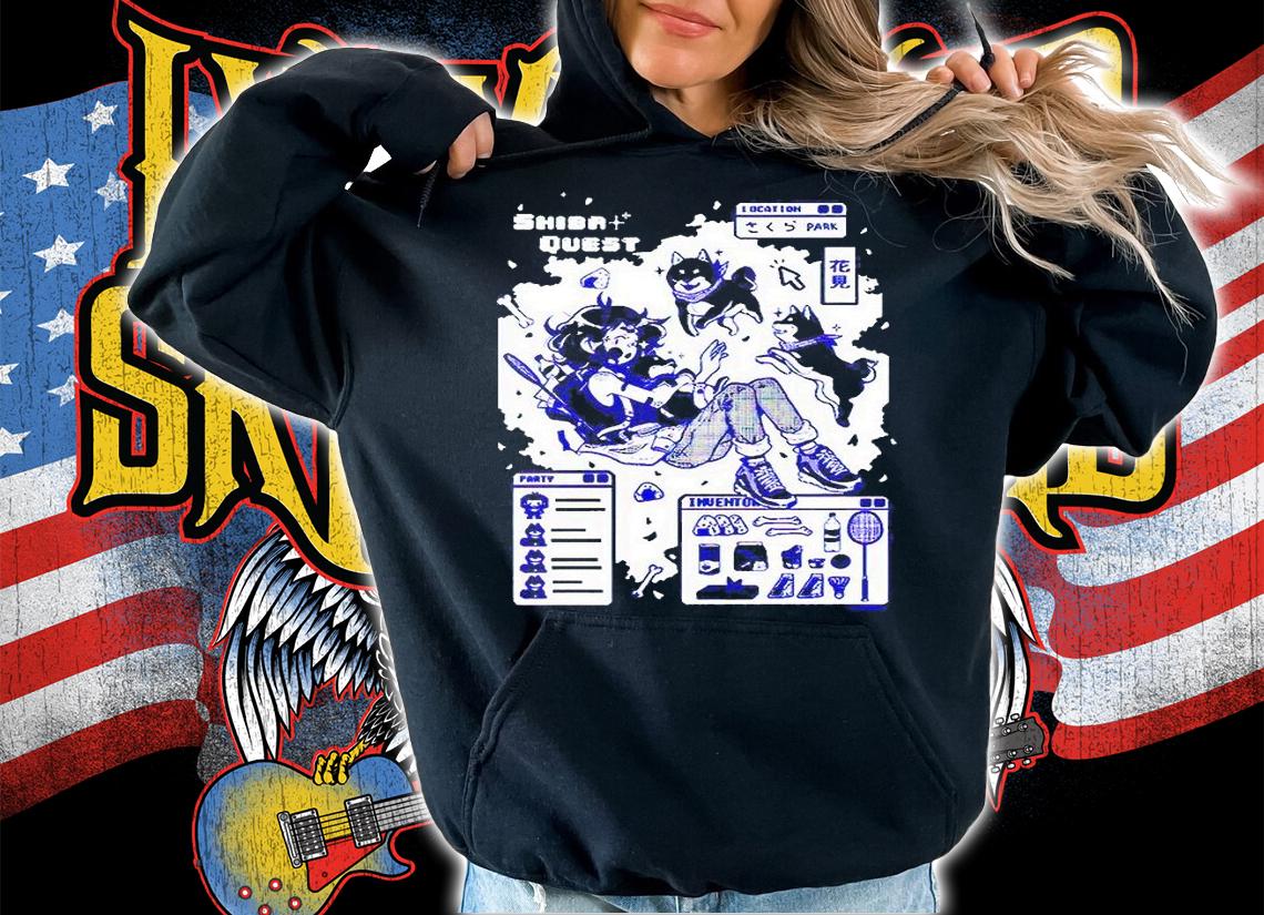 Vapor95 Shiba Quest Light Blue T-shirt hoodie