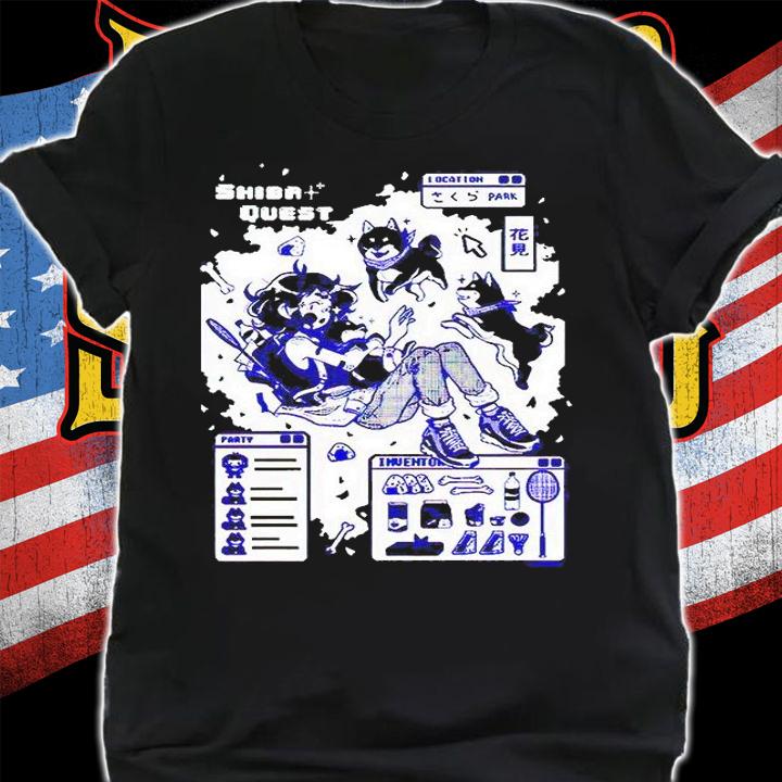 Vapor95 Shiba Quest Light Blue T-shirt shirt