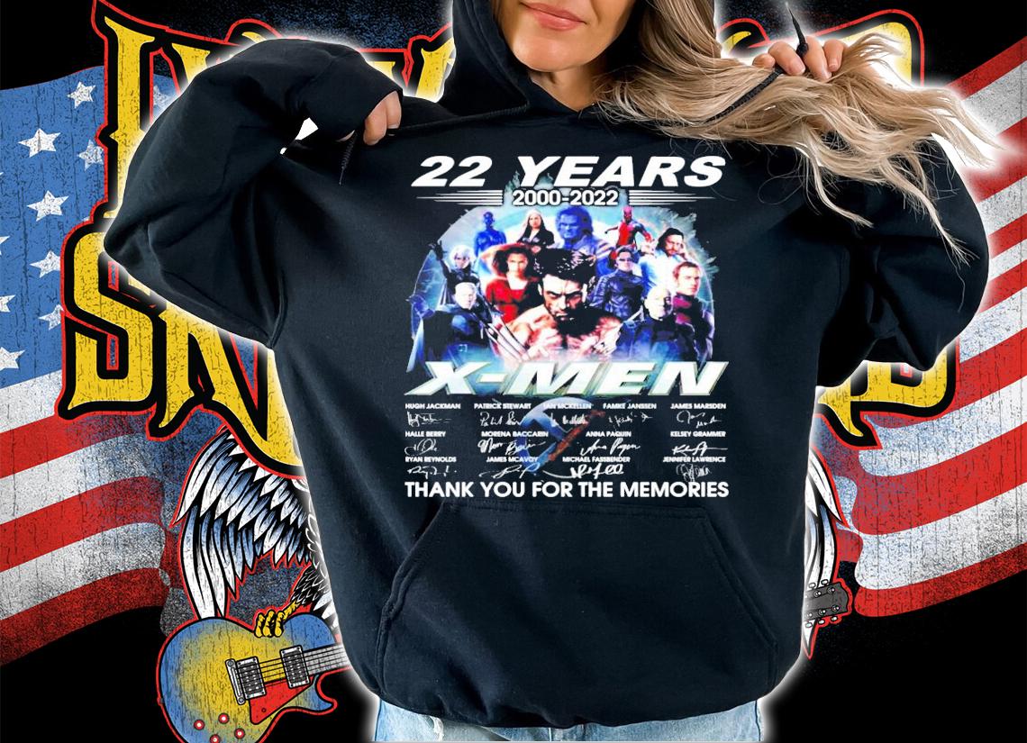 22 years 2000-2022 X Men signatures shirt hoodie