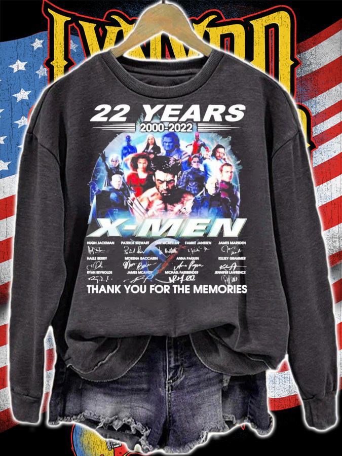 22 years 2000-2022 X Men signatures shirt sweatshirt