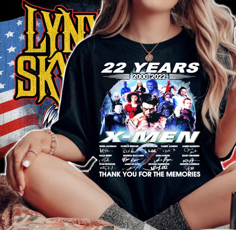 22 years 2000-2022 X Men signatures shirt woman shirt