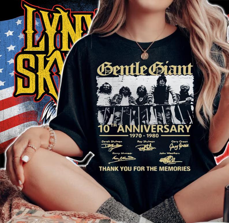 Gentle Giant 10th anniversary 1970 1980 thank you for the memories shirt dalatshirt