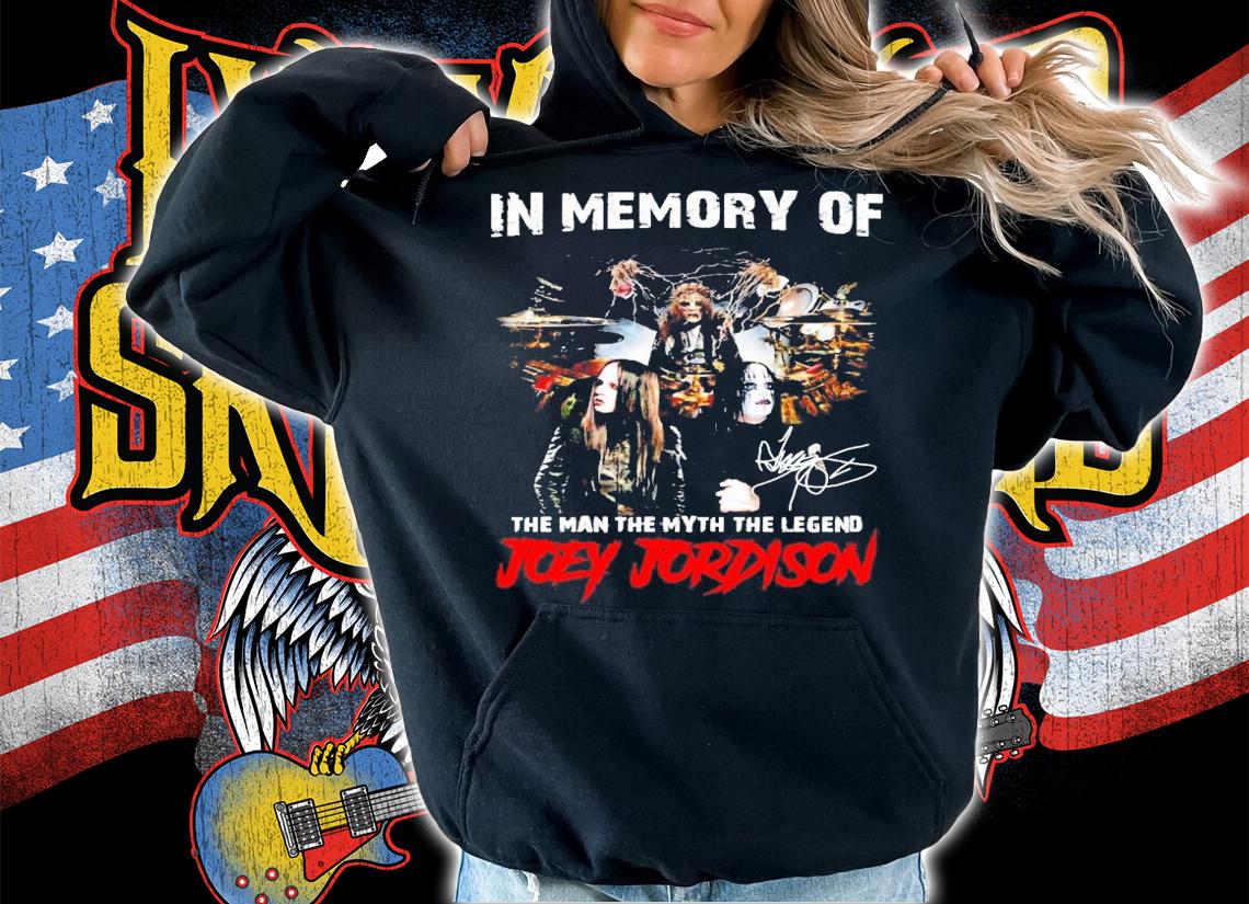 In memory of the man the myth the legend Joey Jordison signature shirt hoodie