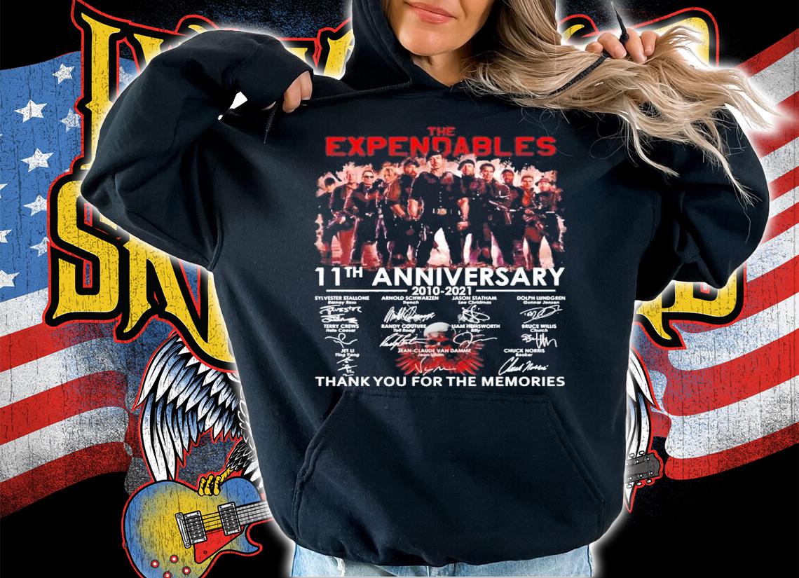 The Expendables 11th anniversary 2010-2021 signatures shirt