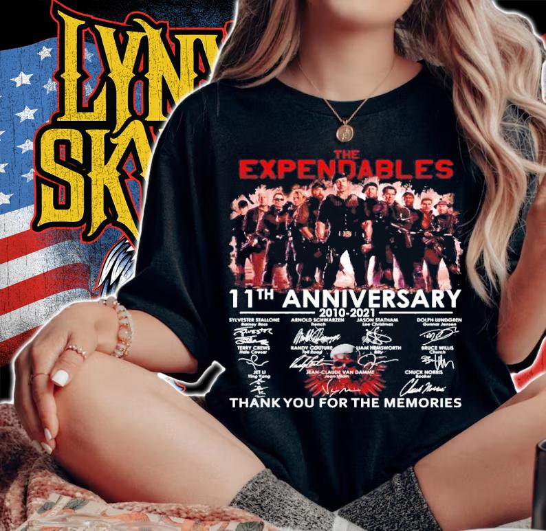 The Expendables 11th anniversary 2010-2021 signatures shirt