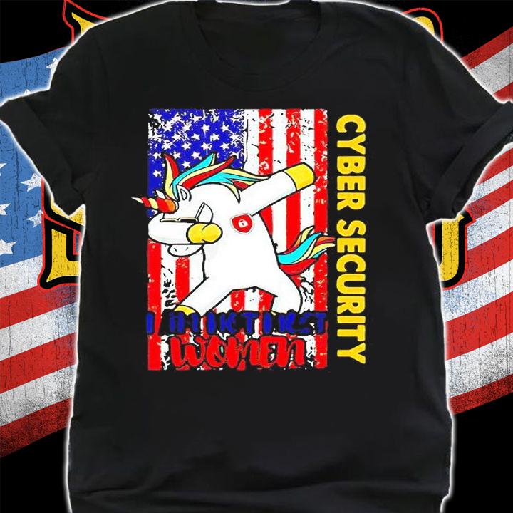 Unicorn cyber security it analyst certified tech security T-shirt