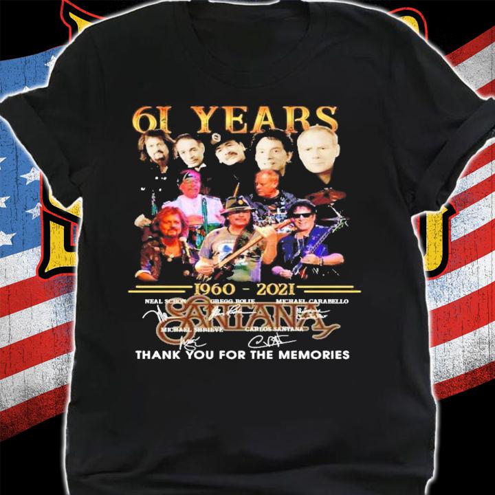 61 years 1960-2021 Santana signatures shirt