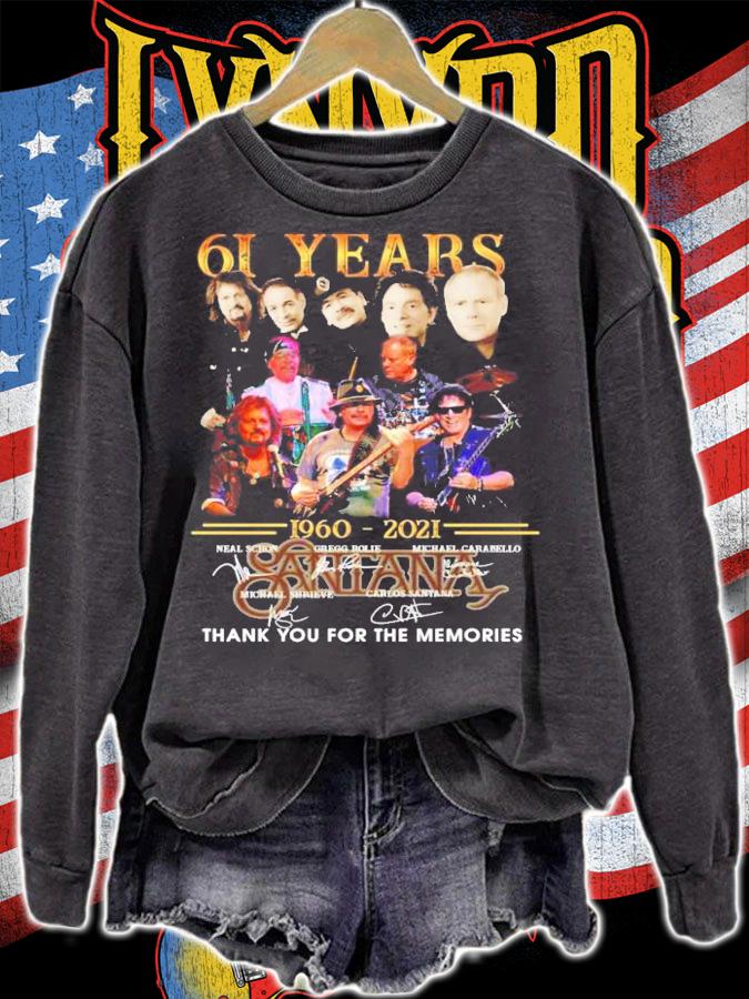 61 years 1960-2021 Santana signatures shirt