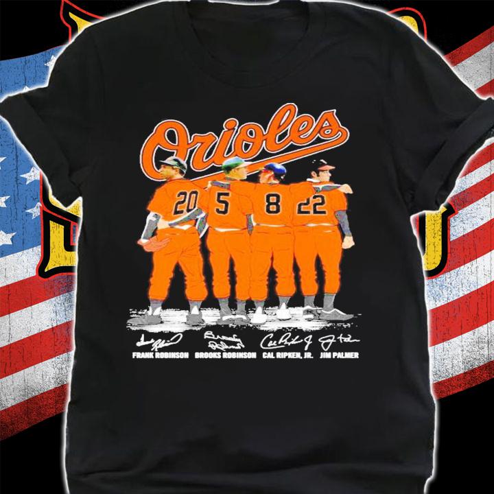 Baltimore Orioles Frank Robinson Brooks Robinson Cal Ripken.Jp Jim Palmer signature shirt shirt