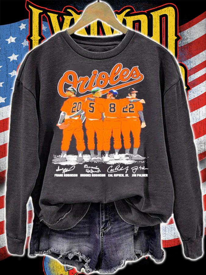 Baltimore Orioles Frank Robinson Brooks Robinson Cal Ripken.Jp Jim Palmer signature shirt sweatshirt
